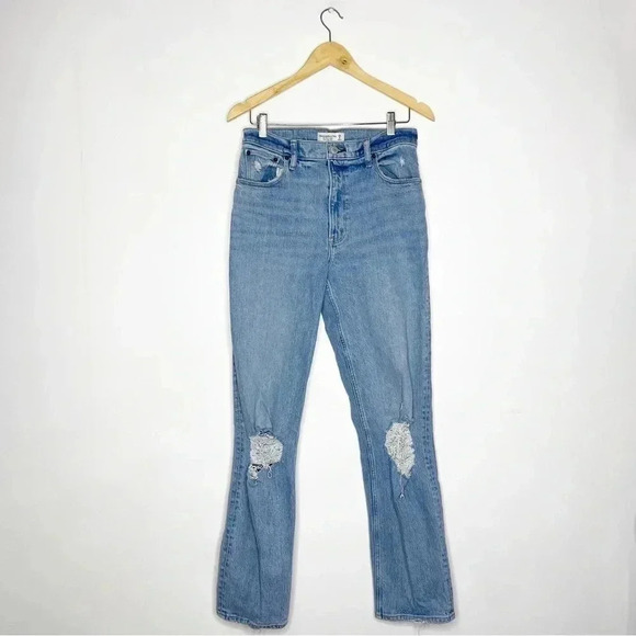 Abercrombie & Fitch The 90's Straight Ultra a high Rise Jeans Size 28 6 Long - Picture 2 of 7